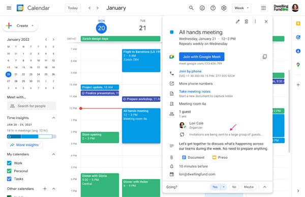 Google cải tiến việc lên lịch các cuộc họp quy mô lớn trên nền Web 1