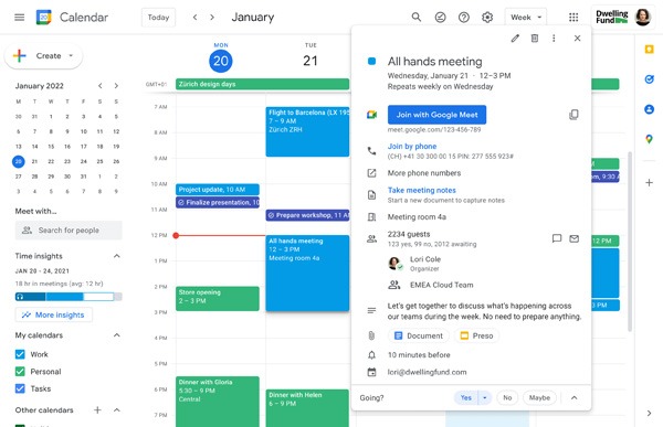 Google cải tiến việc lên lịch các cuộc họp quy mô lớn trên nền Web 2