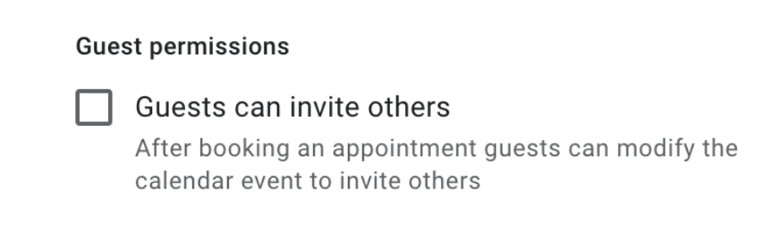 Appointment creators can assign permissions