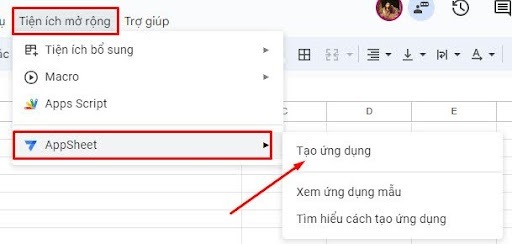 Cách 1: Kết nối trực tiếp từ tiện ích mở rộng trên Google Sheet